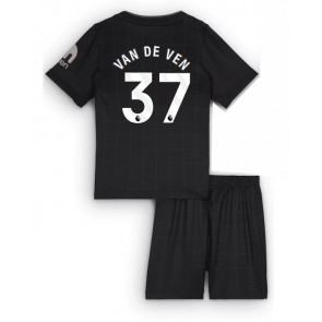 Lacne Dětský Futbalové dres Tottenham Hotspur Micky van de Ven #37 2025-26 Krátky Rukáv - Preč (+ trenírky)